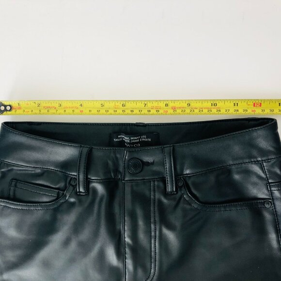 RW&CO Faux leather high-rise skinny Leg pants-Size 26 black - Picture 1 of 14